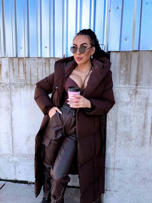 Choco Long Hooded Jacket "BEST CHOICE" FC85